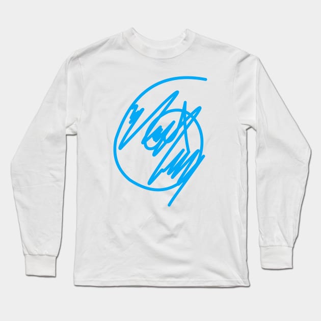 Blue ligne Long Sleeve T-Shirt by Clara switzrlnd